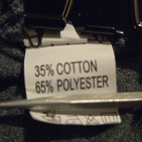 Buffalo Plaid Red & Black Sleeves Gray Shell Holiday Long Sleeve Tee Women M - Picture 7 of 10